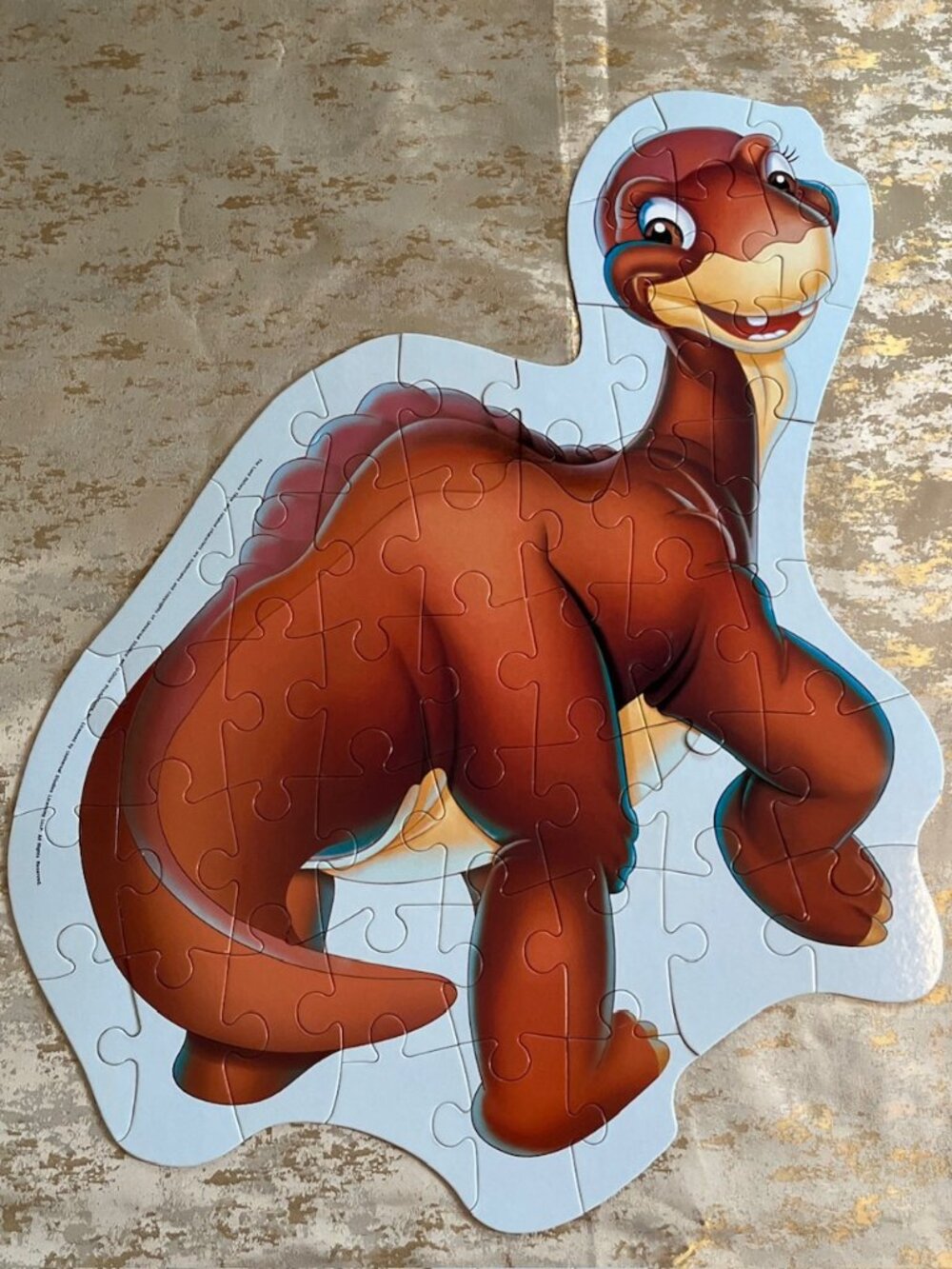 Pressman Land Before Time Dinosaur Floor Puzzle Pal Size 3' Tall 46 Pc Vtg 2004